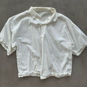 Muji Lab short sleeve cotton button down shirt